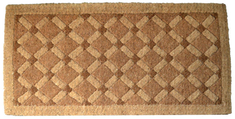 Imports Decor Coir Doormat, Cross Board, 24-Inch by 48-Inch