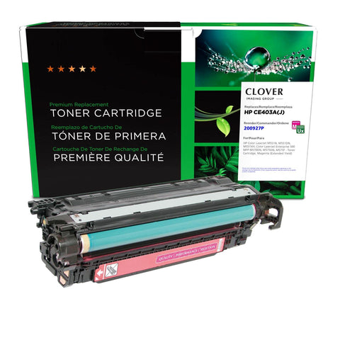 Clover Remanufactured Extended Yield Toner Cartridge Replacement for HP CE403A | Magenta
