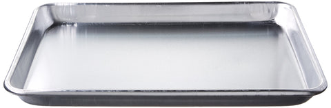 BroilKing D5220 1/4-Size Heavy-Duty Aluminum Sheet Pan | Commercial Toaster Oven Baking Bread Bun Cookie Tray for Bakery Restaurant Cafe Catering | Rectangular, 9.6"W x 12.7"D x 1.6"H (Set of 2)