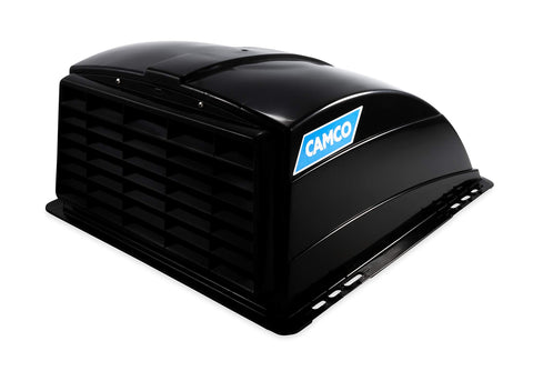 Camco Standard Roof Vent Cover, Opens for Easy Cleaning, Aerodynamic Design, Easily Mounts to RV with Included Hardware-Black (40443)