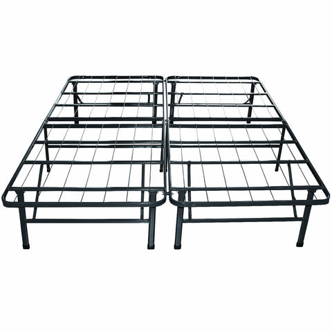 Fast Furnishings Twin Extra Long Metal Platform Bed Frame with Storage Space