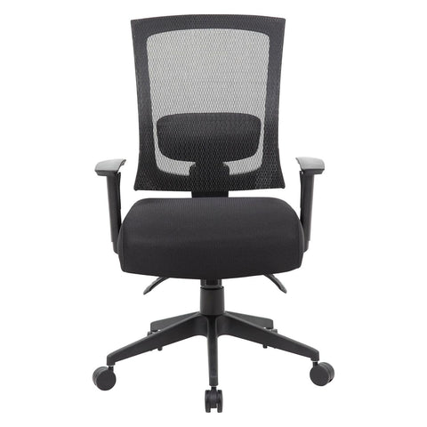 Oakestry Mesh Back Task Chair Black Ergonomic 3 Paddle Control System Adjustable Office Seating Breathable Lumbar Support Swivel Desk Chair with Pneumatic Height Adjustment Tilt Tension Control