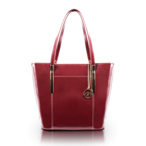 McKlein DEVA, Leather Ladies' Tote with Tablet Pocket, Laptop Bag for Women Lightweight Leather, Computer Tote Bag, Briefcase Large Capacity Handbag Shoulder Bag