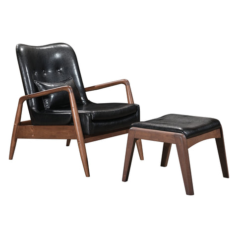 Bully Lounge Chair & Ottoman Beige