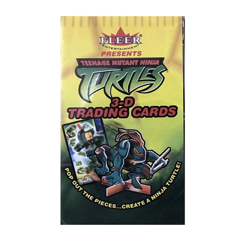 Vintage Teenage Mutant Ninja Turtles 3D Trading Cards with Collectible Leonardo Figure