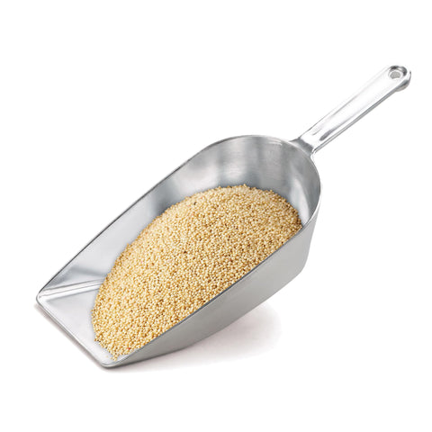 HIC Kitchen Flat Bottom Food Utility Scoop, 13.75-Inches, 350-Millimeters, Commercial-Grade Anodized Cast Aluminum