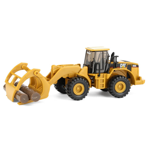Diecast Masters Caterpillar Toy Replicas - 1:87 Scale Cat 950G Wheel Loader with Log Fork and Wood Log | Model 84661CS