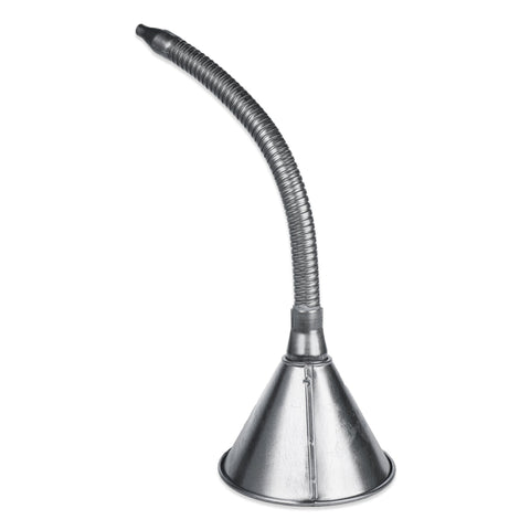 Funnel King 94460 1 Qt Galvanized Funnel W/ 14'' Flexible Spout, Multicolor