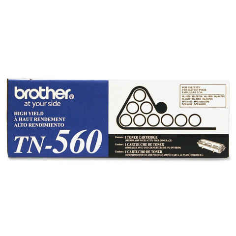 Brother TN-560 High-Yield Toner Cartridge - Retail Packaging,Black