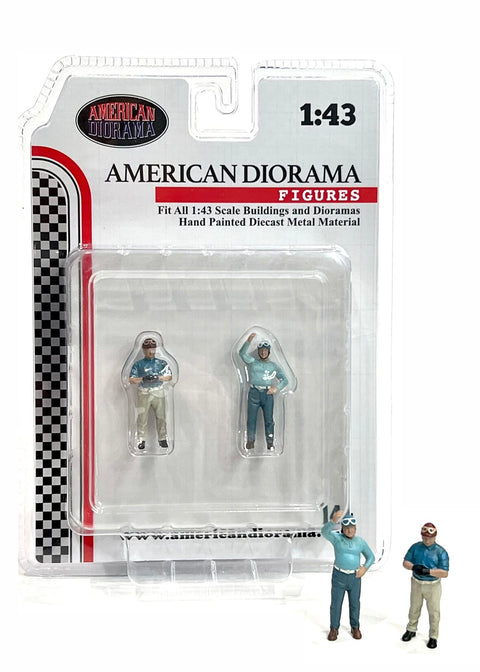 Racing Legends 50's Set of 2 Diecast Figures for 1/43 Scale Models by American Diorama