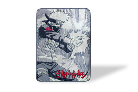 Naruto Kakashi Hatake Anime Fleece Throw Blanket | Naruto Blanket Kakashi Sensei Soft Blankets and Throws | Official Naruto Throw Blanket | Measures 60 x 45 Inches