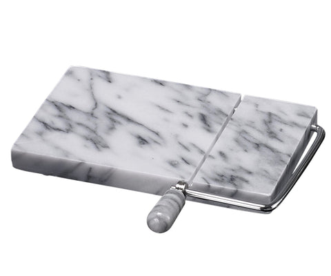 Creative Home Natural Marble Cheese Slicer Cheese Butter Cutter with Replacement Wire, 5" x 8", Off-White (color may vary)