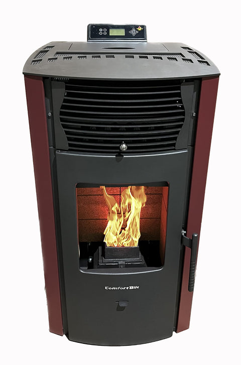 Comfortbilt Pellet Stove Small Wood Pellet Heater Pellet Stove Burgundy EPA 47 Lbs Hopper