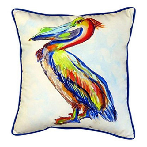 Betsy Drake Sylvester Pelican Indoor/Outdoor Pillow, 20" x 24"