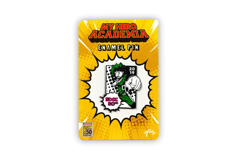My Hero Academia Izuku Midoriya 2-Inch Enamel Collector Pin - Exclusive 2019 San Diego Comic-Con Deka Collectible - Durable Metal With Colorful Inlay - Manga & Anime Hat, Jacket, Backpack Accessory