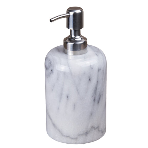 Creative Home Natural Marble SPA Collection Lotion Liquid Soap Dispenser Bathroom Countertop Kitchen Sink Hand Sanitizer Dispenser, Off-White (Color May Vary)