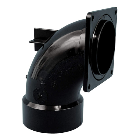 Valterra T1035-1 Flanged Valve Fitting - 90° Ell, 3" Hub x 3" Rotating Flange,Black