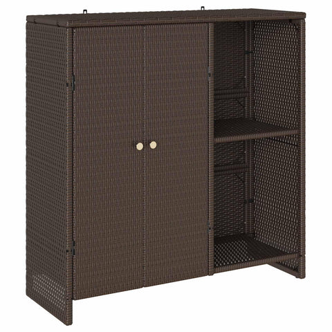 vidaXL Storage Cabinet with Storage Brown 100 x 36 x 102 cm Rattan, Chic Rattan Storage for Living Room, Multi-Use Cabinet, Stylish Design for Easy Home Organization