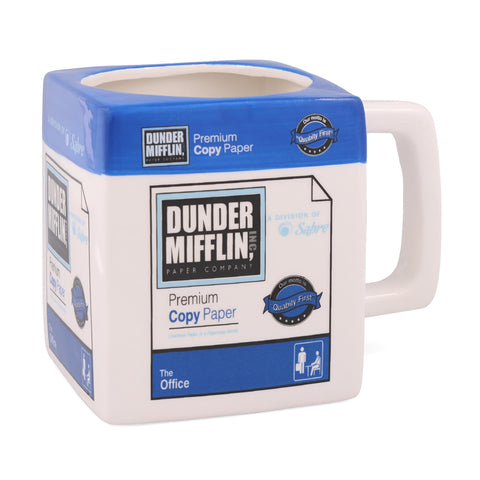 Silver Buffalo The Office Dunder Mifflin Sculpted Ceramic Mug | Large Coffee Cup For Tea, Cocoa, Beverages | Holds 20 Ounces