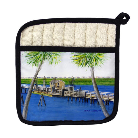 Betsy Drake PT170 Sunset Beach NC Bridge Pot Holder