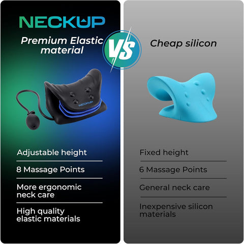 NECKUP Advanced Airbag Neck Stretcher for Neck Pain Relief || Ergonomic Cervical Spine Relief, Enhanced Traction Pillow Design, Portable Neck Pain Alleviator || Neck and Shoulder Relaxer