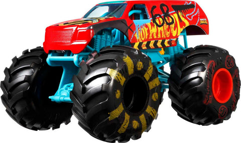 Hot Wheels Monster Truck 1:24 Scale Demo Derby Vehicle with Giant Wheels for Kids Age 3 to 8 Years Old Great Gift Toy Trucks Large Scale