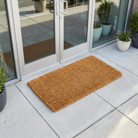 Kempf 2-Inch Thick Coco Coir Door Mat, 30" x 48" – Natural Fiber, Woven-Backed, Heavy-Duty for Indoor/Outdoor Front Door Entryway & Porch