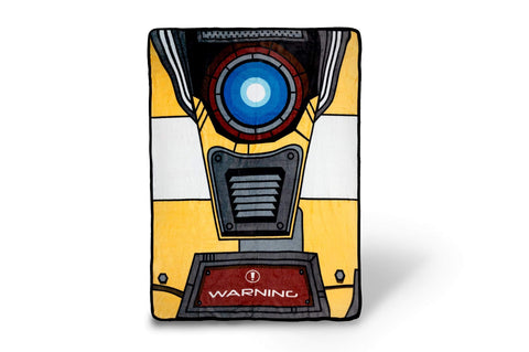 Official Borderlands Claptrap Fleece Throw Blanket - 45x60-Inch Cozy Accessory - Perfect for Bed, Couch, Chair - Fuzzy Lightweight Comforter Featuring Iconic Robot from Game - Licensed Merchandise