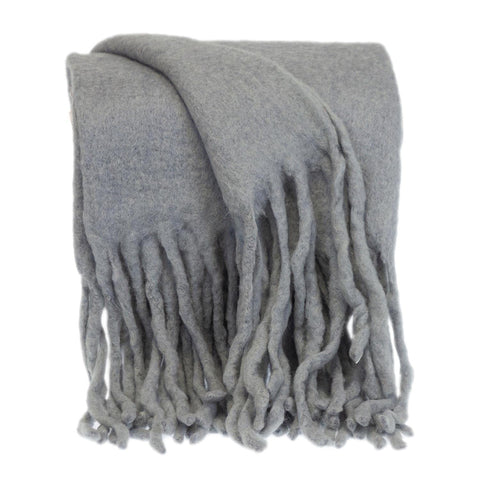 Parkland Collection Nagar Transitional Gray 52 x 67 Woven Handloom Throw
