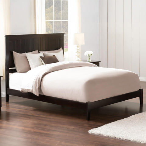 AFI, Nantucket Full Foundation Bed with Attachable USB Charger, Espresso