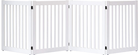 Highlander Series Solid Wood Pet Gates are Handcrafted by Amish Craftsman - 32" High - 4 Panel - White