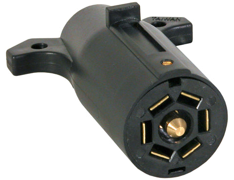 Buyers Products TC2007P 7-Way Plastic Trailer Connector Adapter, Trailer Side Trailer Connect Adapter, Attach to Existng Trailer Wiring Lead, Utility Trailer Accessories