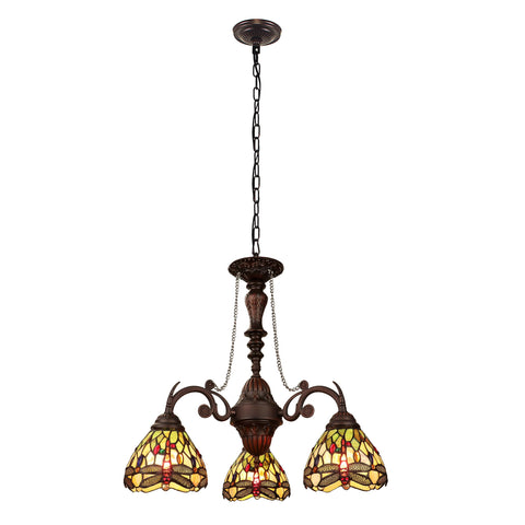 Chloe Lighting ANISOPTERA Purity 3-Light Antique Dark Bronze Finish Mini Chandelier 24" Wide