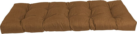 Blazing Needles Indoor/Outdoor Tufted Bench Cushion, 51" Wide, Mocha
