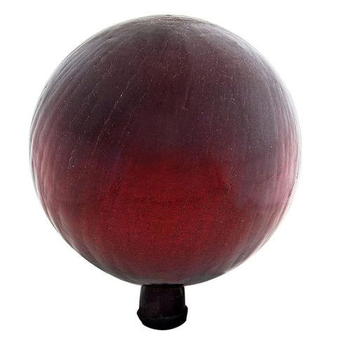 Oakestry G12-RD-C Gazing Globe Decorative Gazing Globe Ball Glass Mirror Polished Hollow Reflective Garden Sphere for Home Garden Lawn Outdoor and Yard, 12 Inch,Red