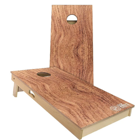 Skip's Garage African Rosewood All-Weather Cornhole Board Set - Regulation 2x4 (24" x 48") - Includes (2) Boards and (8) Bags