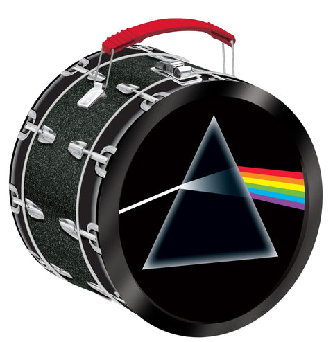 AQUARIUS Pink Floyd - Dark Side of the Moon Drum Shaped Fun Box - Sturdy Tin Storage Box with Plastic Handle & Embossed Front Cover - Officially Licensed Pink Floyd Merchandise & Collectible Gift