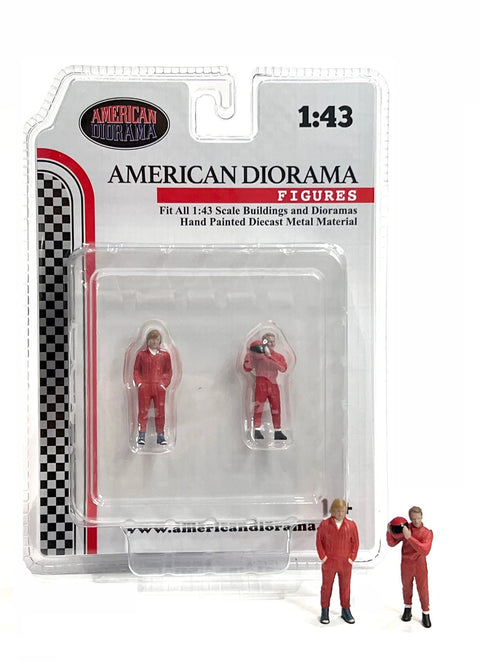American Diorama Racing Legends 70's Set of 2 Diecast Figures for 1/43 Scale Models