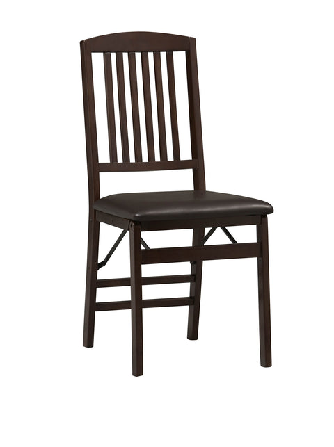 Triena Merlot Mission Back Folding Chair