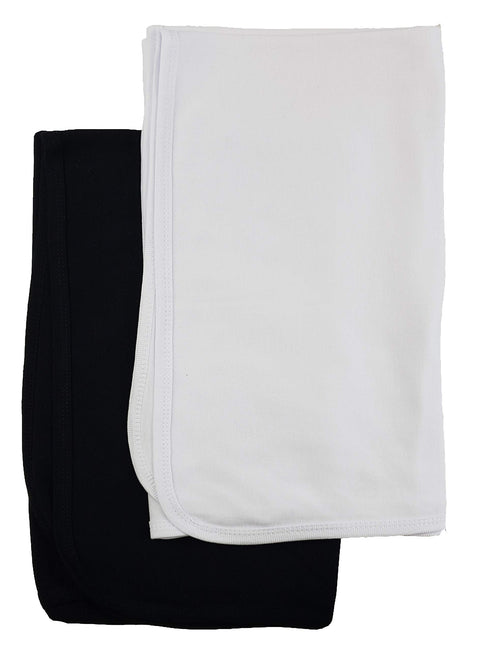 bambini 2 Receiving Blankets White/Black