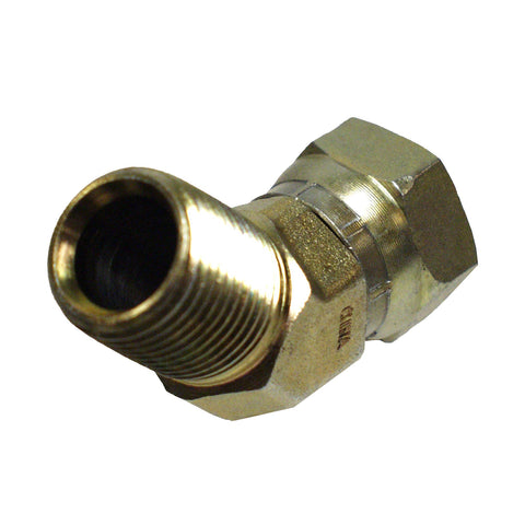 Apache 39005550 1/2" Male Pipe x 1/2" Female Pipe Swivel 45° Hydraulic Adapter (Style 1503)