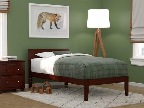AFI Boston Twin Size Platform Bed in Walnut