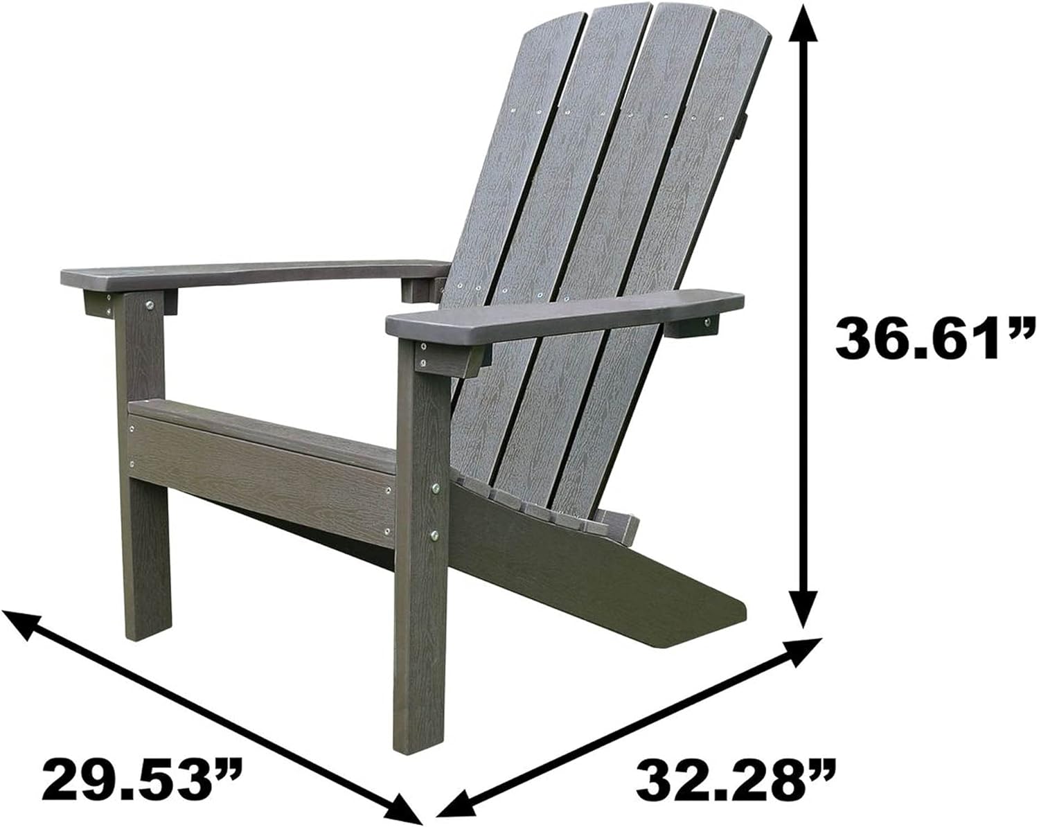 Lakeside Faux Wood Adirondack Chair, Espresso