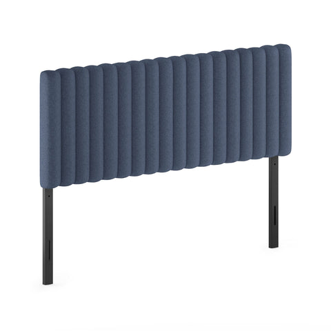 Furinno Roanne Upholstered Tufted Headboard Denim Queen