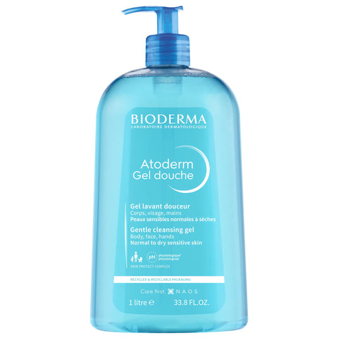Bioderma - Atoderm Hydrating Shower Gel Body Wash - Moisturizing Face and Body Cleanser for Normal to Dehydrated Sensitive Skin