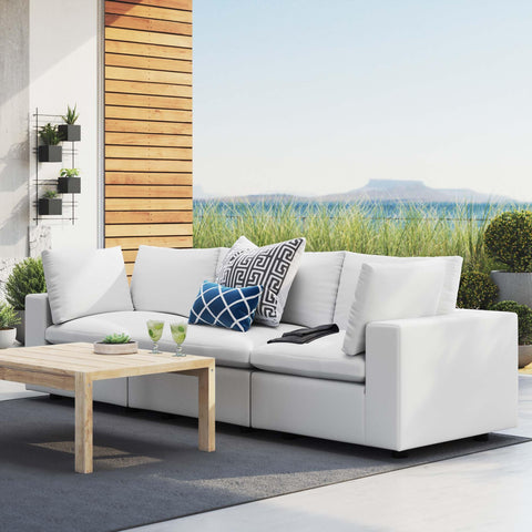 Modway Commix Outdoor Patio Sunbrella® Sofa in White