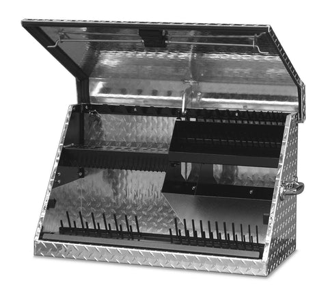 Montezuma 30" x 15" Heavy Duty Steel Triangle Toolbox (aluminum, brite)