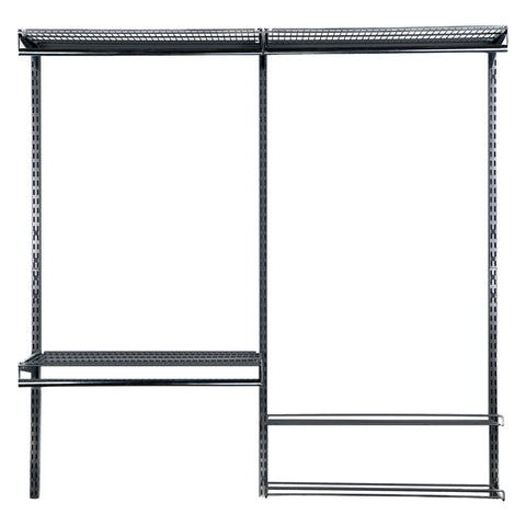 Triton Products Modular Closet, Garage, and Laundry Organizer Kit, (2) Top Tracks, (3) Hang Rails, (3) Shelf, (3) Clothes Rod, (2) Shoe and Boot Rack & Mounting Hardware