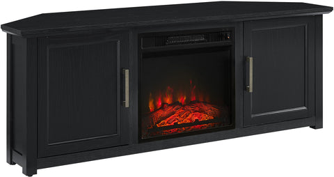 Camden Corner Fireplace Tv Stand For 65+ Inch Tv Black