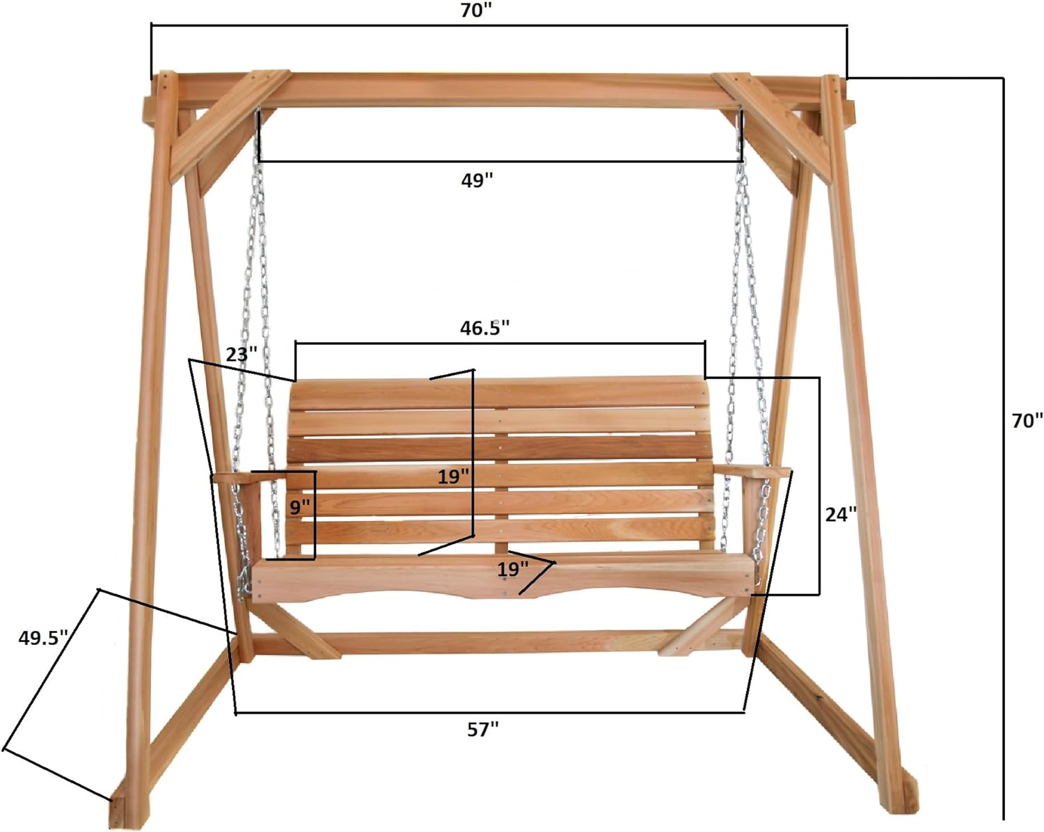 All Things Cedar AF72-S Swing Frame